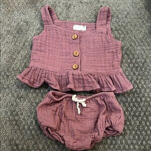 Jamie Kay Organic Cotton Muslin Matching Set (6-12m)